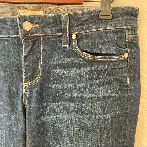 Paige Canyon Boot Dark Wash Blue Jeans, Size 29 - Picture 2 of 6